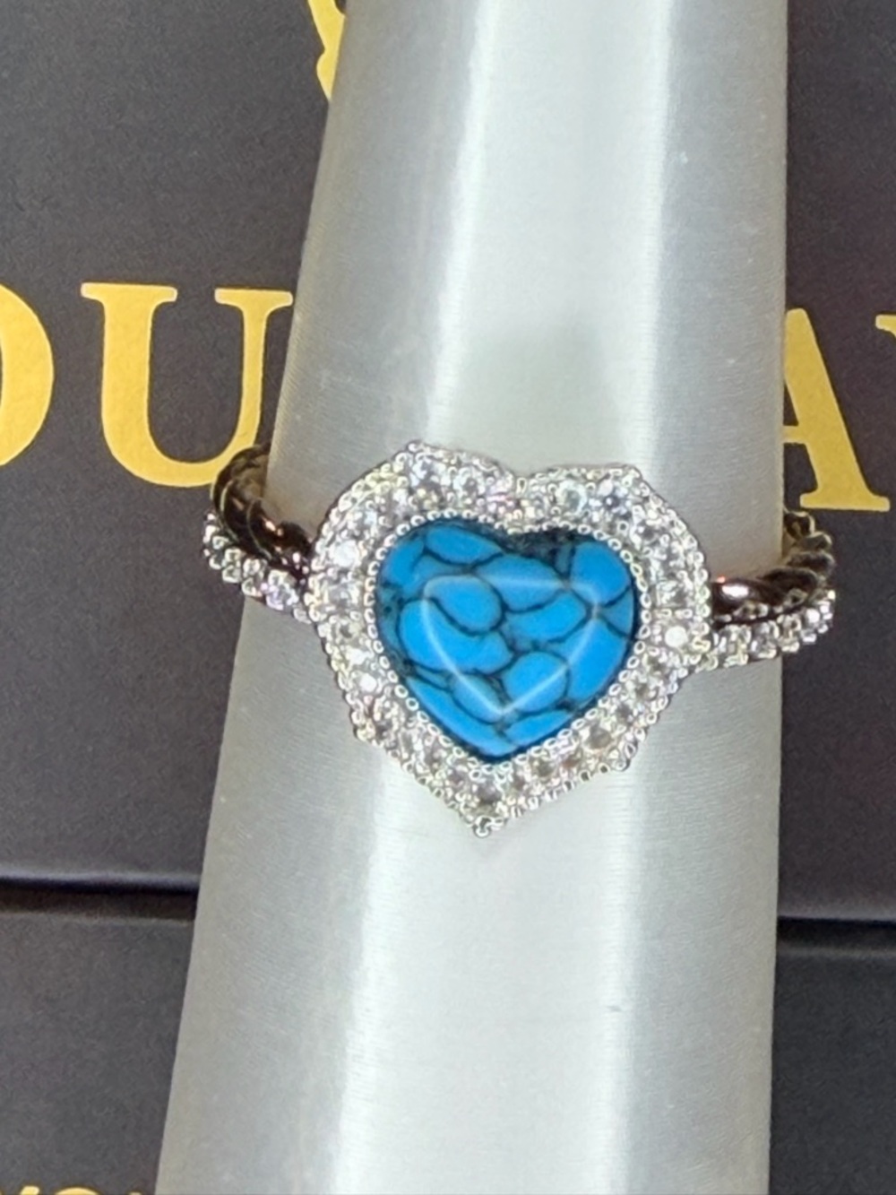 Bomb Party 2026 Outlaw Collection Heart Ring Size 8 Turquoise Magnesite